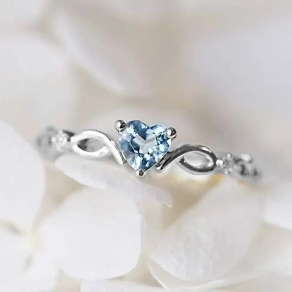 🔥Gorgeous Cute Heart Shaped 925 Silver Blue Diamond Ring for Women, F017_3